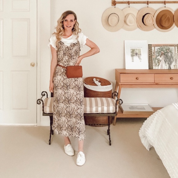 Wild Fable Snakeskin Midi Sleeveless Slip Dress - Picture 4 of 10